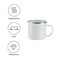 Craft Express 4 Pack 12oz Enamel Sublimation Mugs – White with Silver Rim